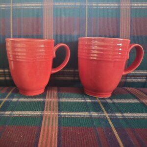 Signature‎ Living Red Stoneware Coffee Mugs Cups Set of 2 replacement holiday